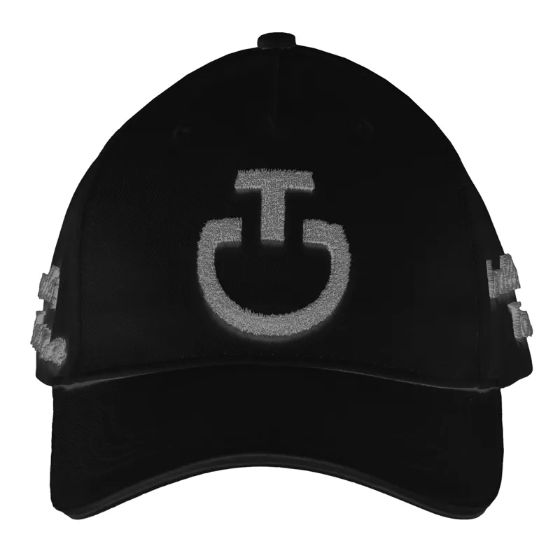 Cavalleria Toscana Tufted Stitch Unisex Baseball Cap - Black/Light Grey