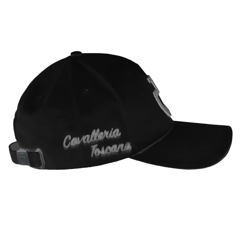 Cavalleria Toscana Tufted Stitch Unisex Baseball Cap - Black/Light Grey-1