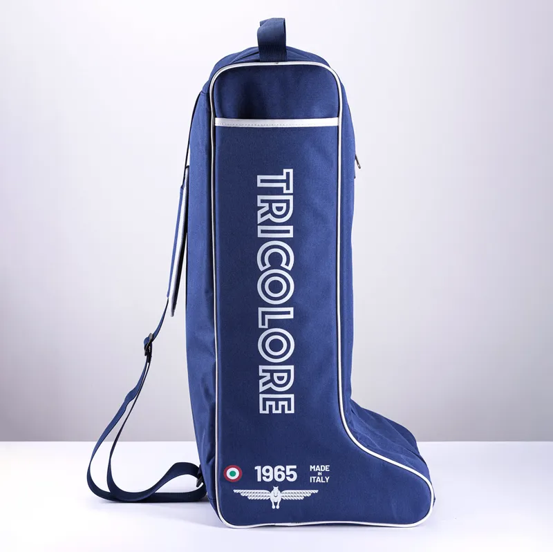 DeNiro Tricolore Riding Boot Bag - Navy-1