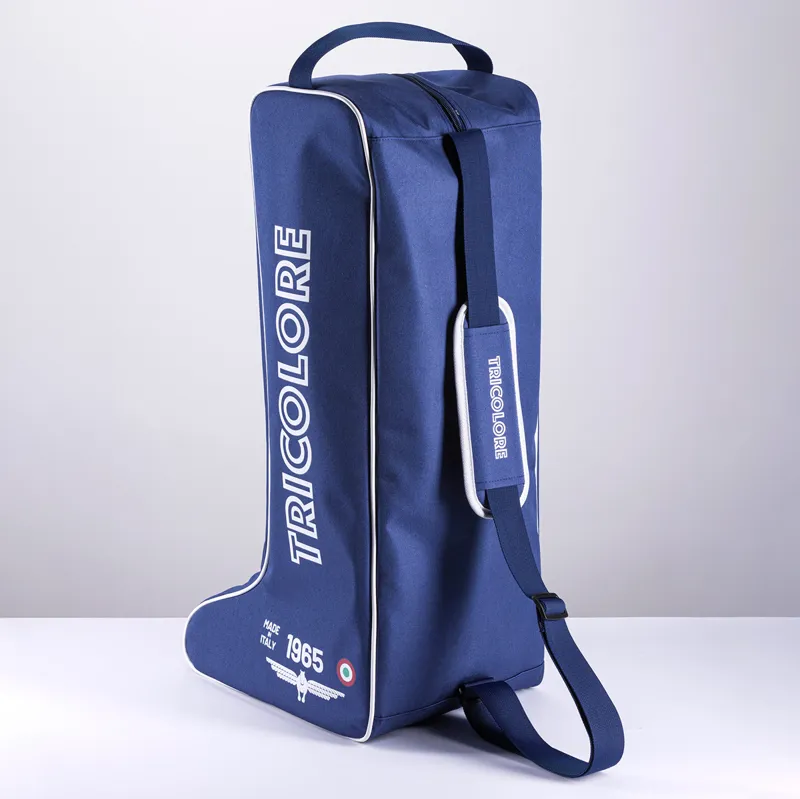 DeNiro Tricolore Riding Boot Bag - Navy-3