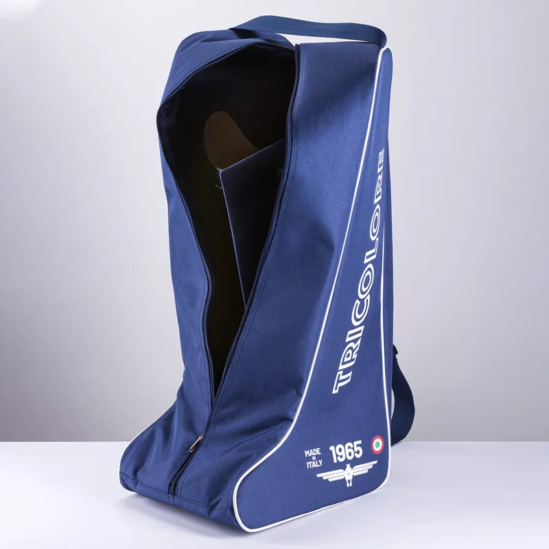 DeNiro Tricolore Riding Boot Bag - Navy-5