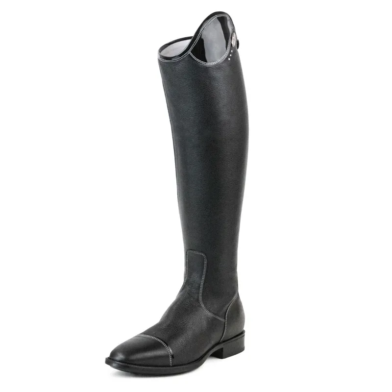 DeNiro Salentino Patent Unlaced Tall Riding Boots - Quick Black/Black