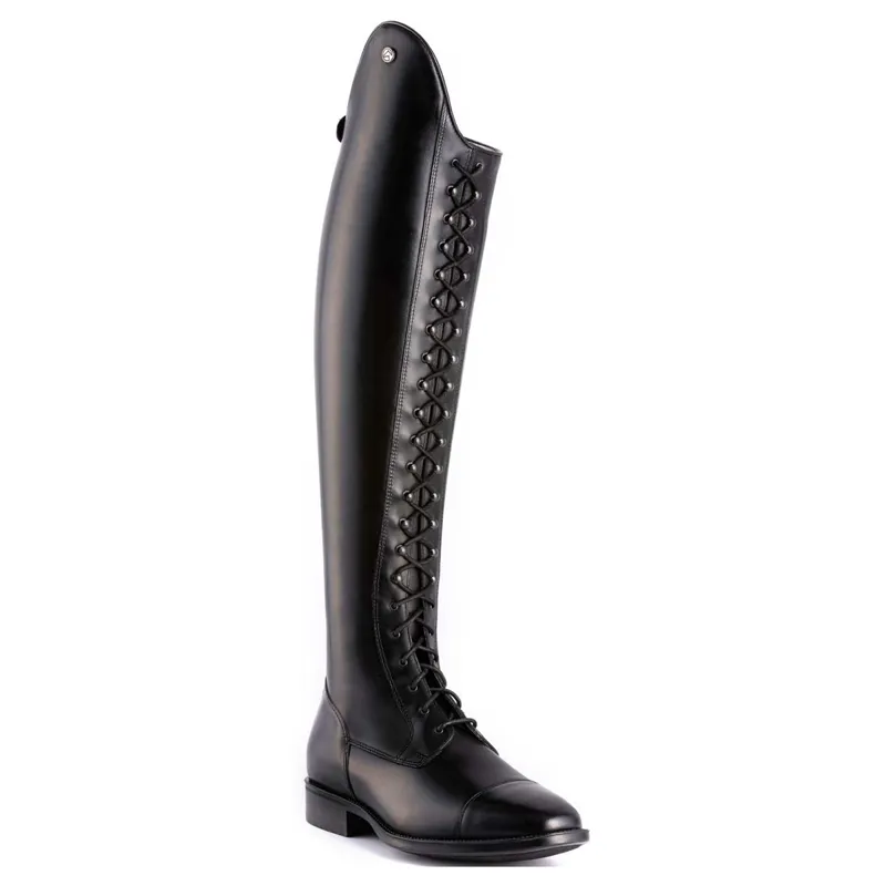 DeNiro Ionio Dress Laced Tall Riding Boots - Smooth Black-1