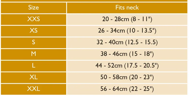 Digby and Fox Dog Collar Sizing