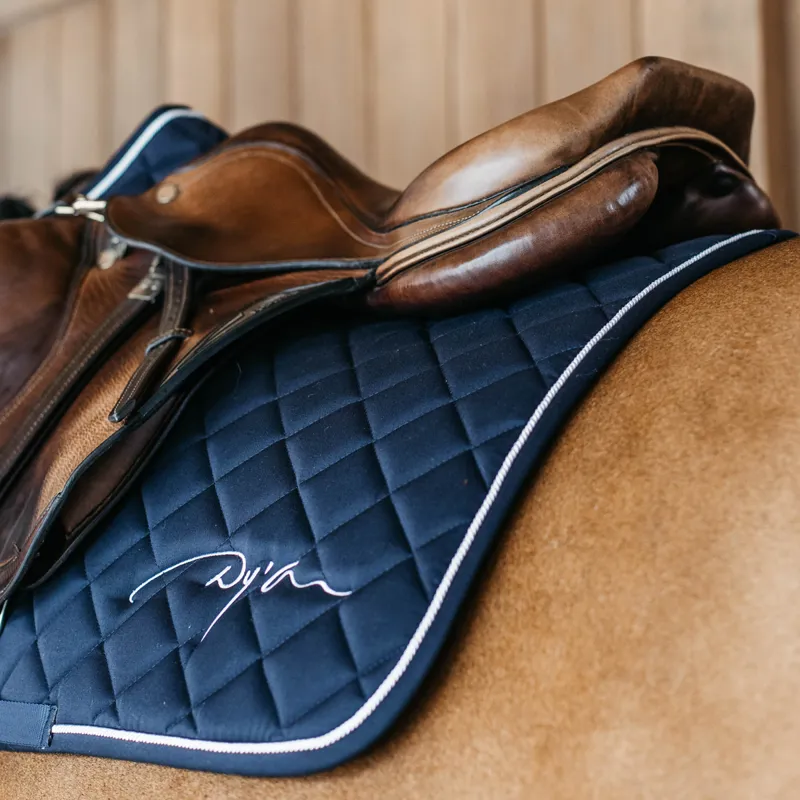 Dy'on Diamond Jumping Saddlecloth - Navy-1