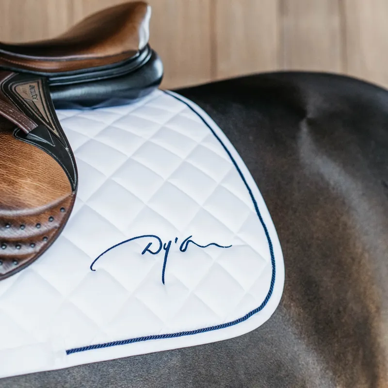 Dy'on Diamond Jumping Saddlecloth - White-1