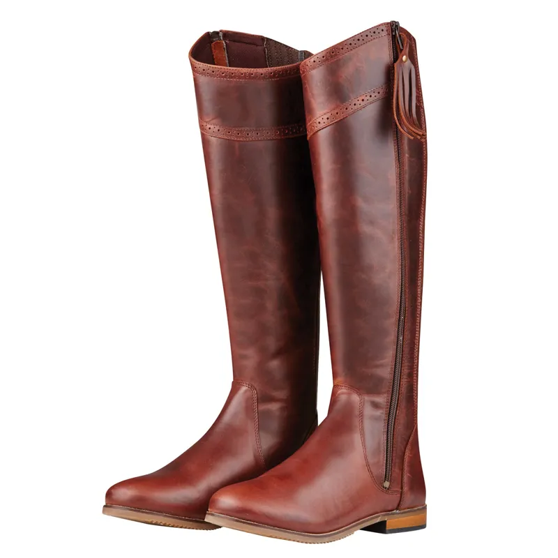 Dublin Kalmar Leather Tall Boots - Red Brown
