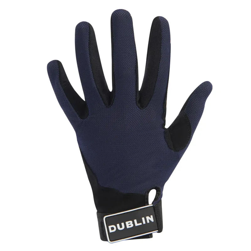 Dublin Meshback Adults Riding Gloves Navy