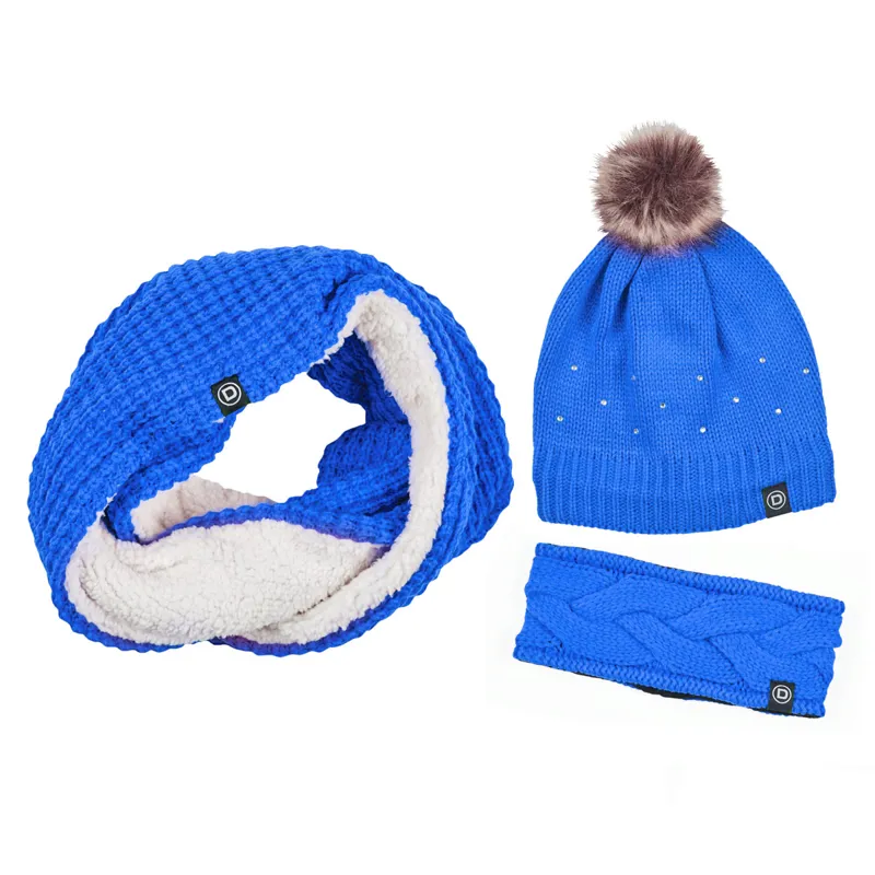 Dublin Snood Hat and Headband Festive Bundle - Marina