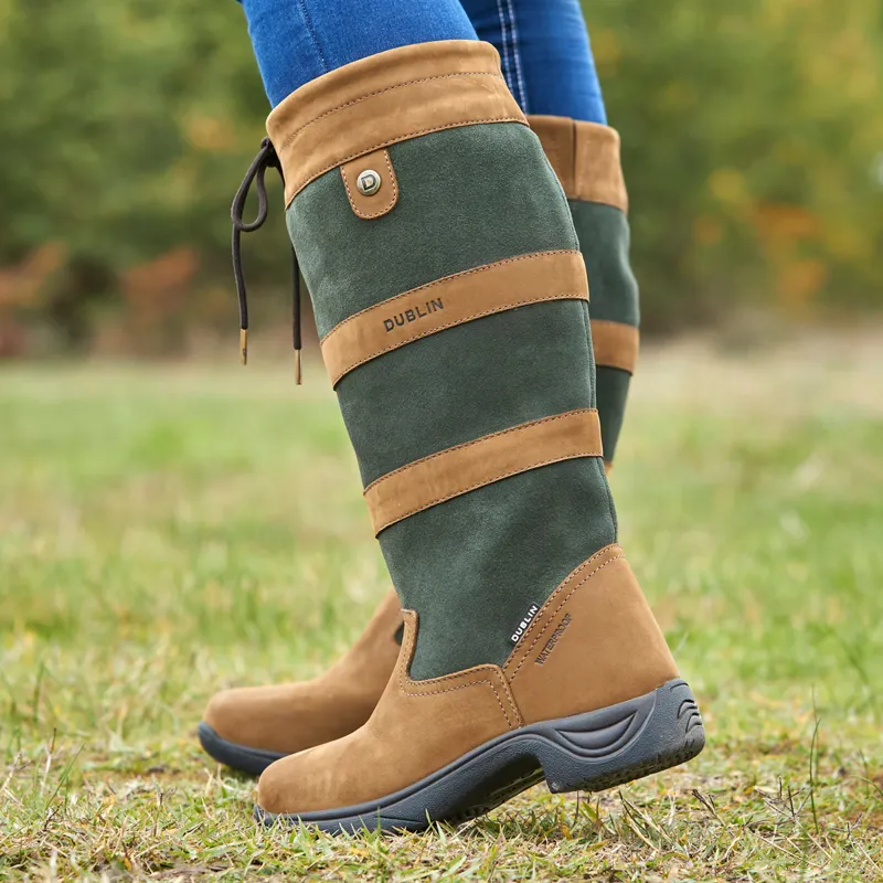 Dublin River III Country Boots Dark Brown/Green