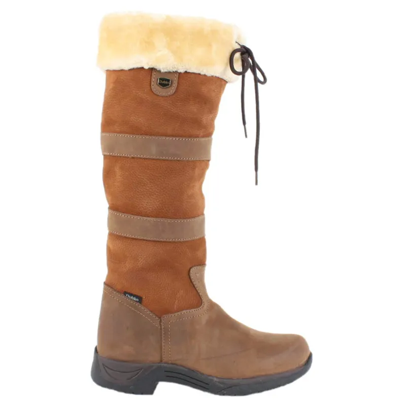 Dublin Eskimo Fleece Lined Tall River Boots - Dark Brown