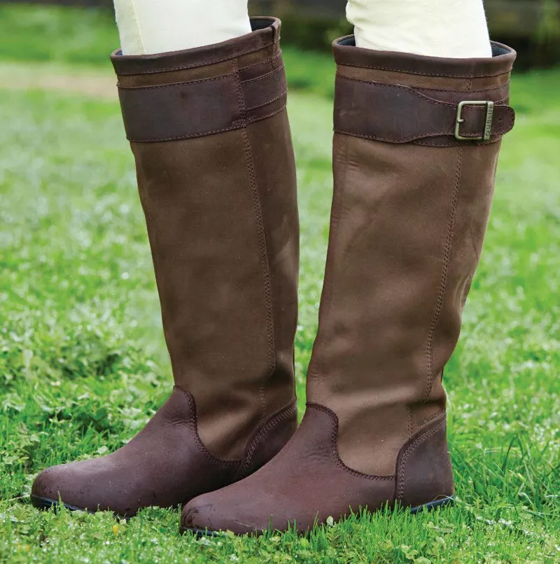 Dublin Estuary Tall Leather Riding Boots Dark Brown