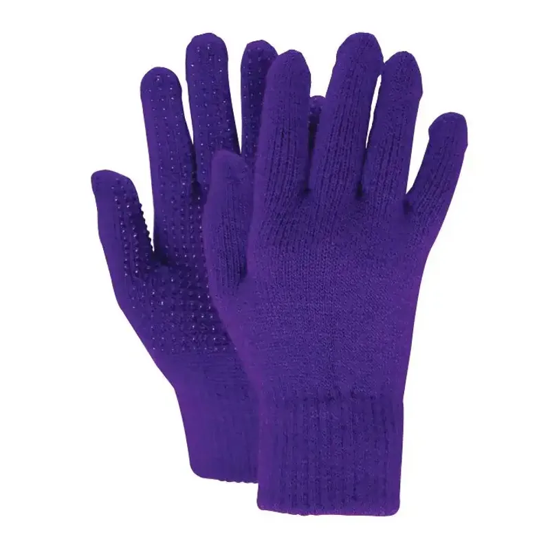 Dublin Magic Pimple Grip Junior Riding Gloves - Purple