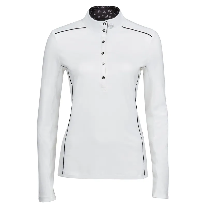 Dublin Sadie Ladies Long Sleeve Competition Shirt - White