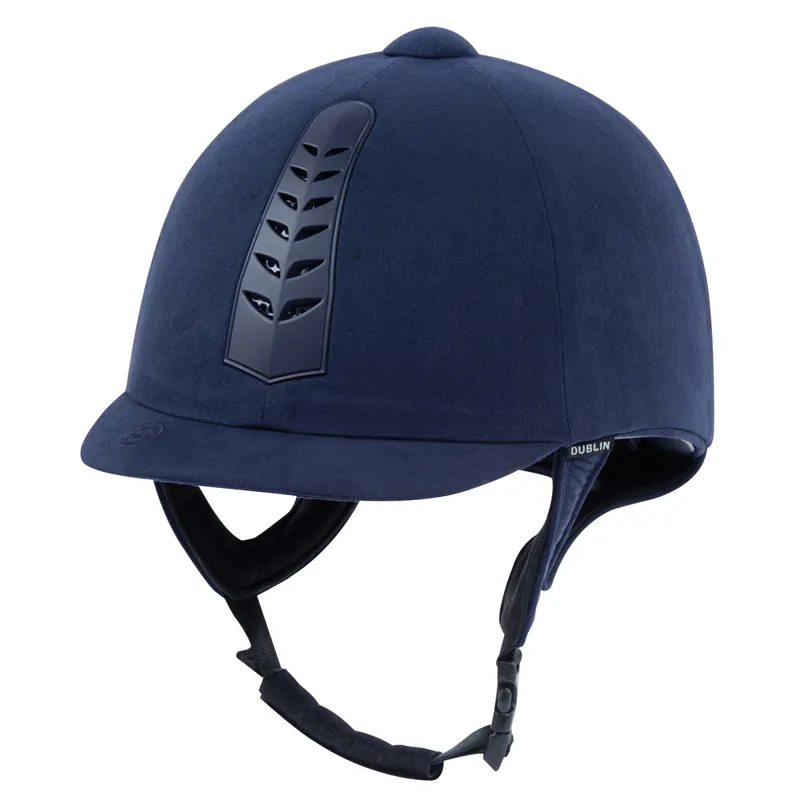 Dublin Silver Pro Riding Hat Navy