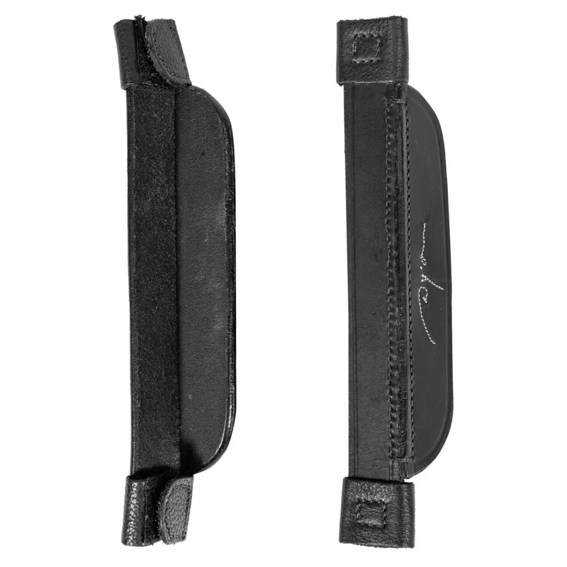 Dy'on Fancy Leather Bridle Blinkers - Black-1