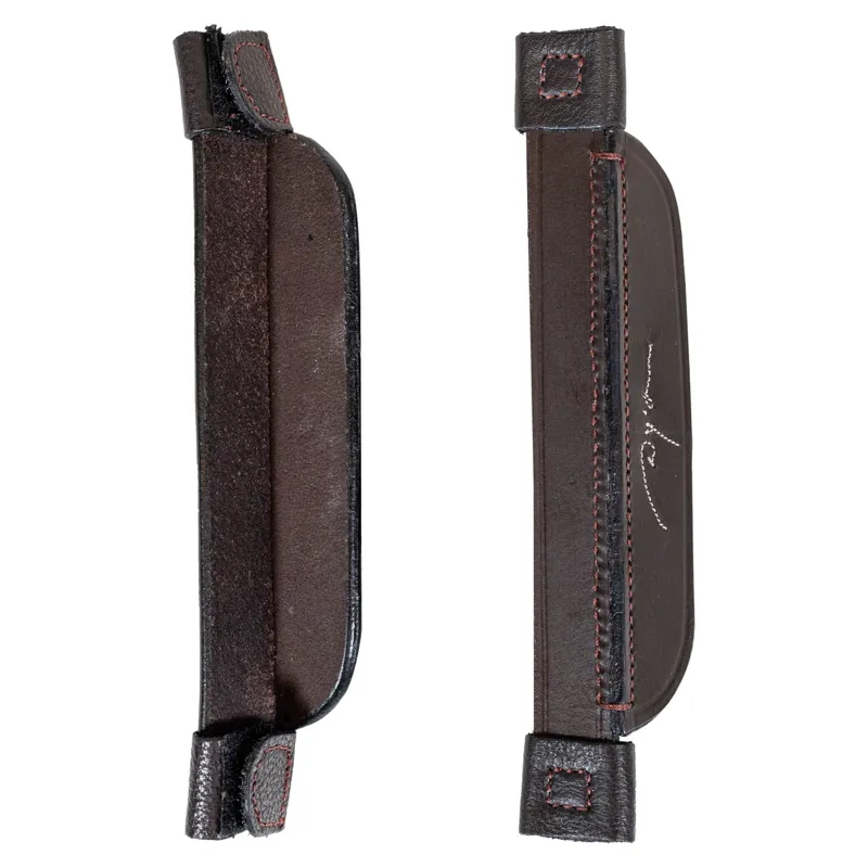 Dy'on Fancy Leather Bridle Blinkers - Brown-1