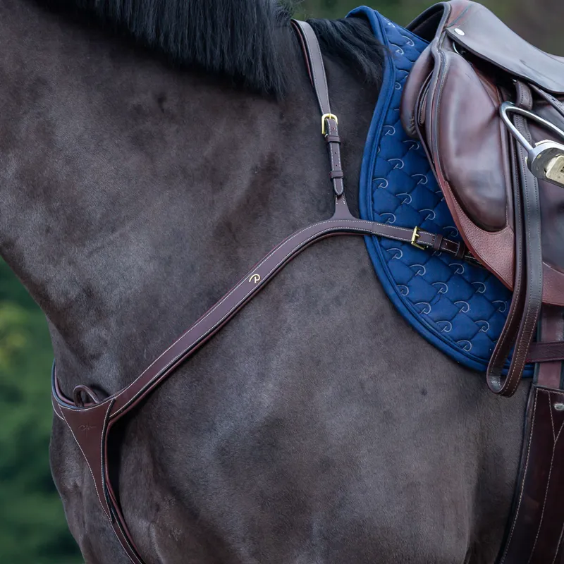 Dy'on D Collection Long Bridge Breastplate - Brown-2