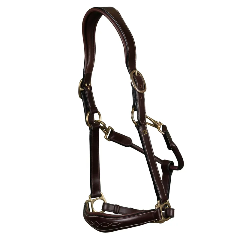 Dy'on Anatomical Leather Headcollar - Brown-4