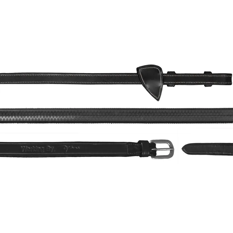 Dy'on Working 1/2in Rubber Reins - Black