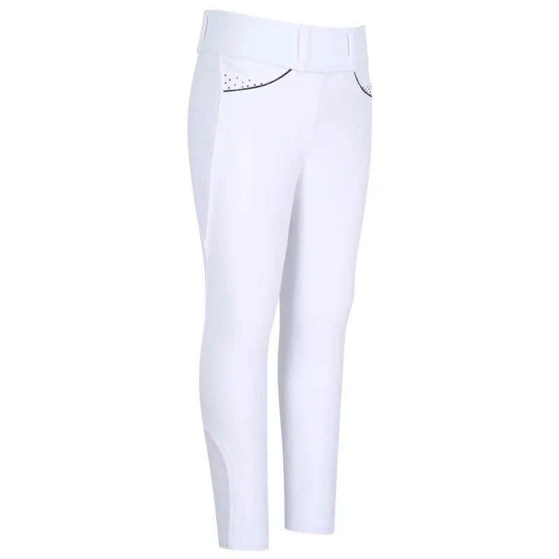 Easy Rider Maxima Full Grip Junior Competition Riding Tights - White