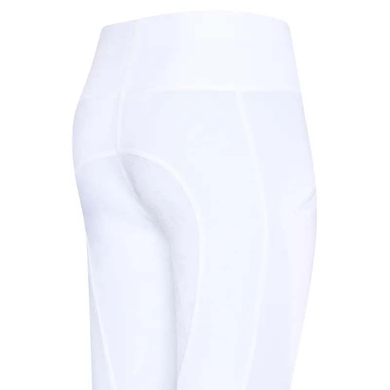 Easy Rider Dietse Full Grip Junior Riding Tights - White-1