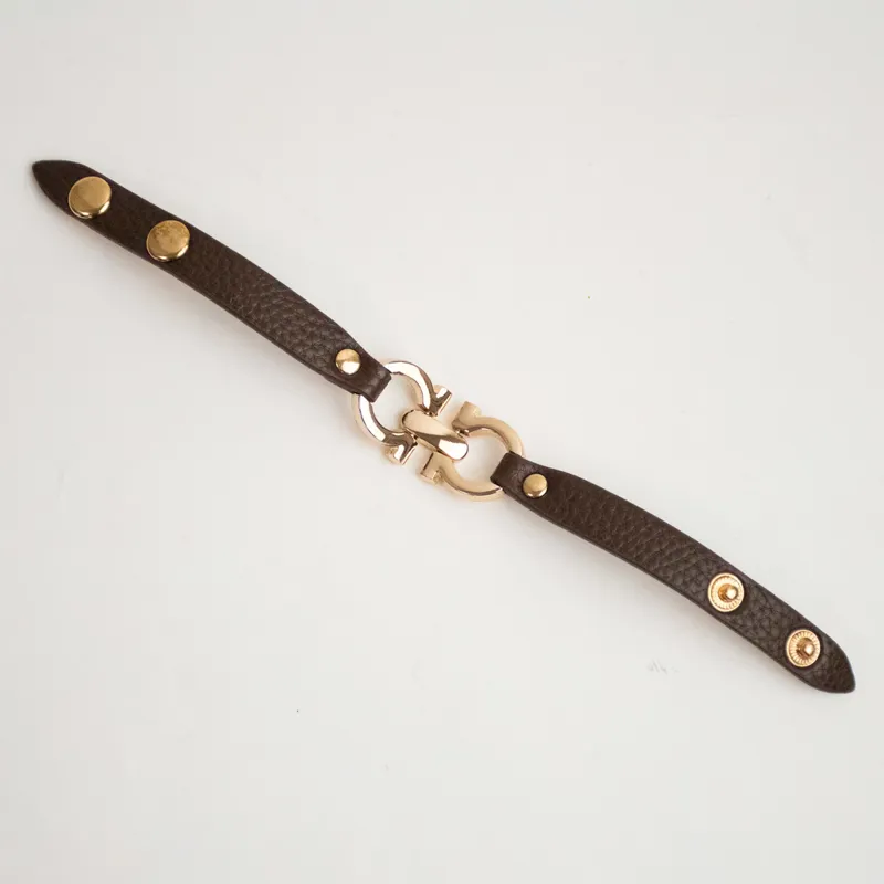 Elico D-Ring Bit Bracelet - Dark Brown-1