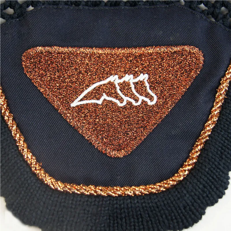 Equiline Nadir Ear Net - Blue/Bronze-3