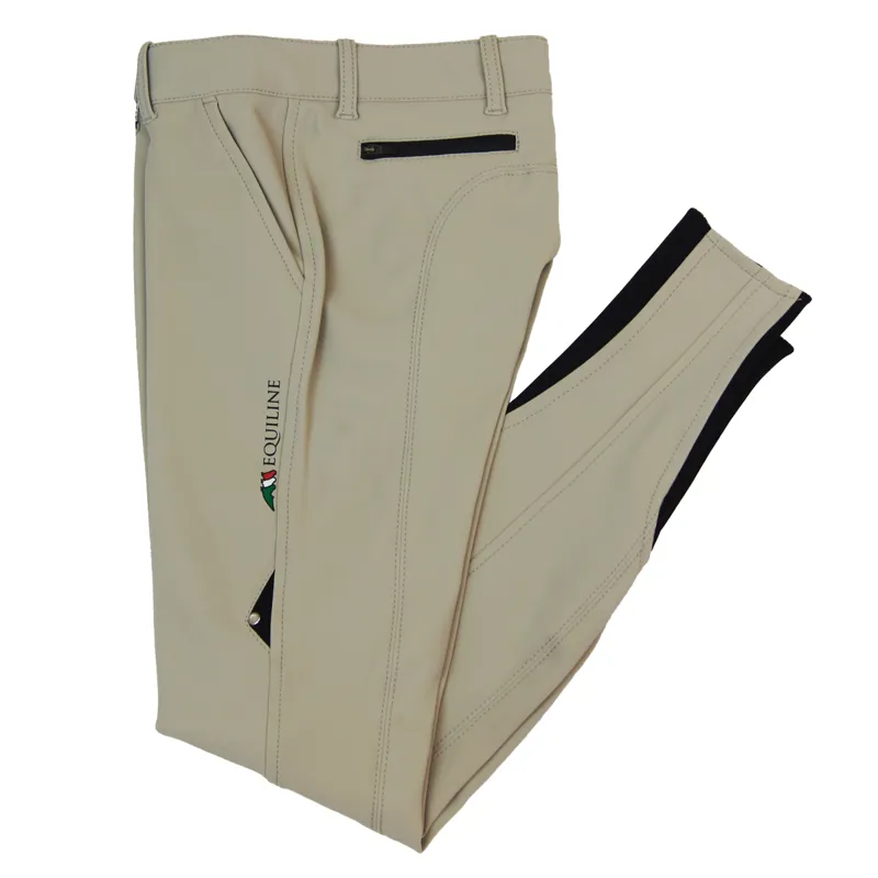 Equiline Team Contemporary Knee Grip Ladies Breeches - Beige