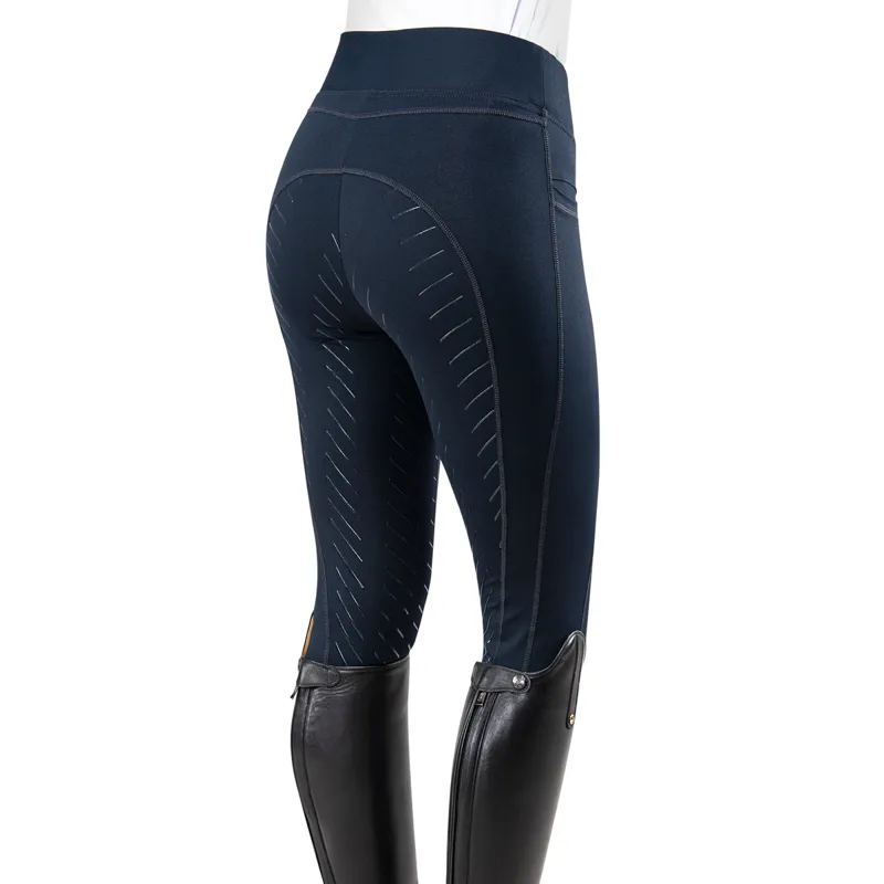 Equiline Team Full Grip Leggings with Phone Pocket Blue