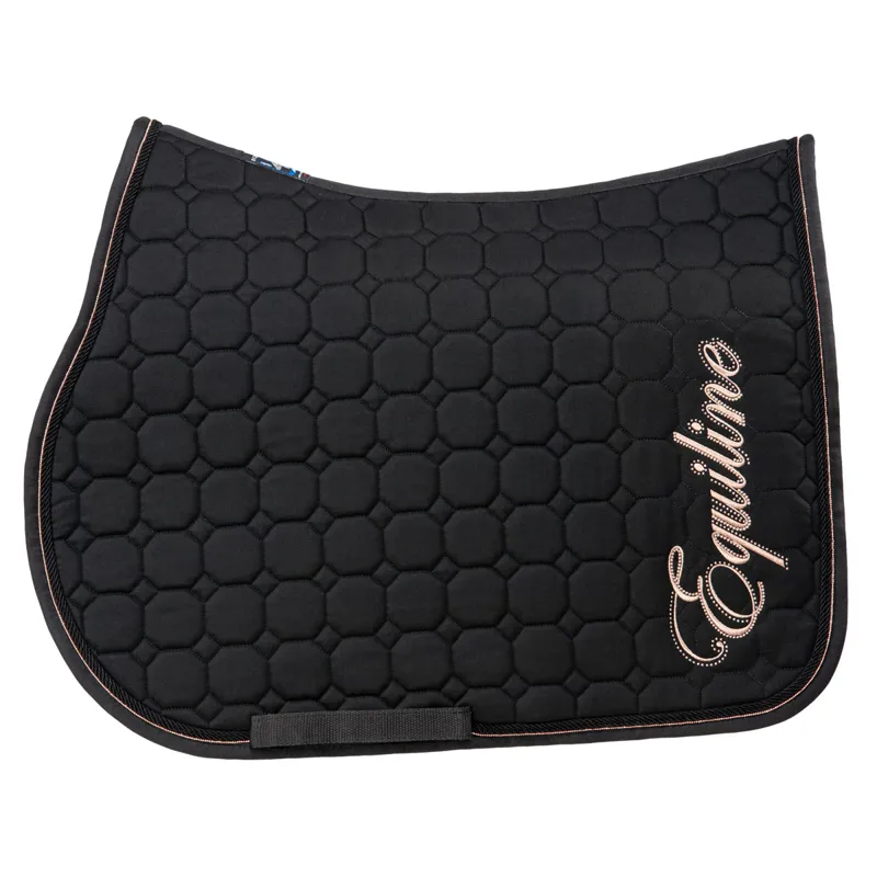 Equiline Banksia Octagon Saddlecloth - Black
