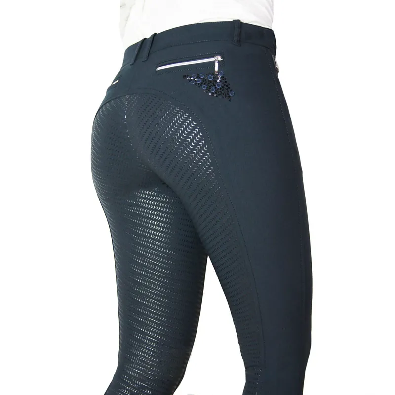 Equiline Agate Full Grip Ladies Breeches - Blue