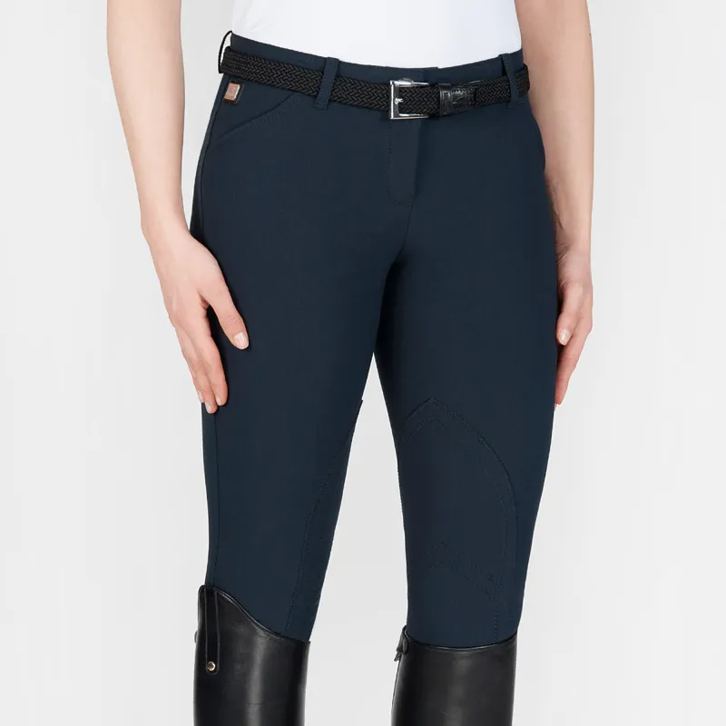 Equiline BostonR Logo Knee Patch Ladies Breeches - Navy