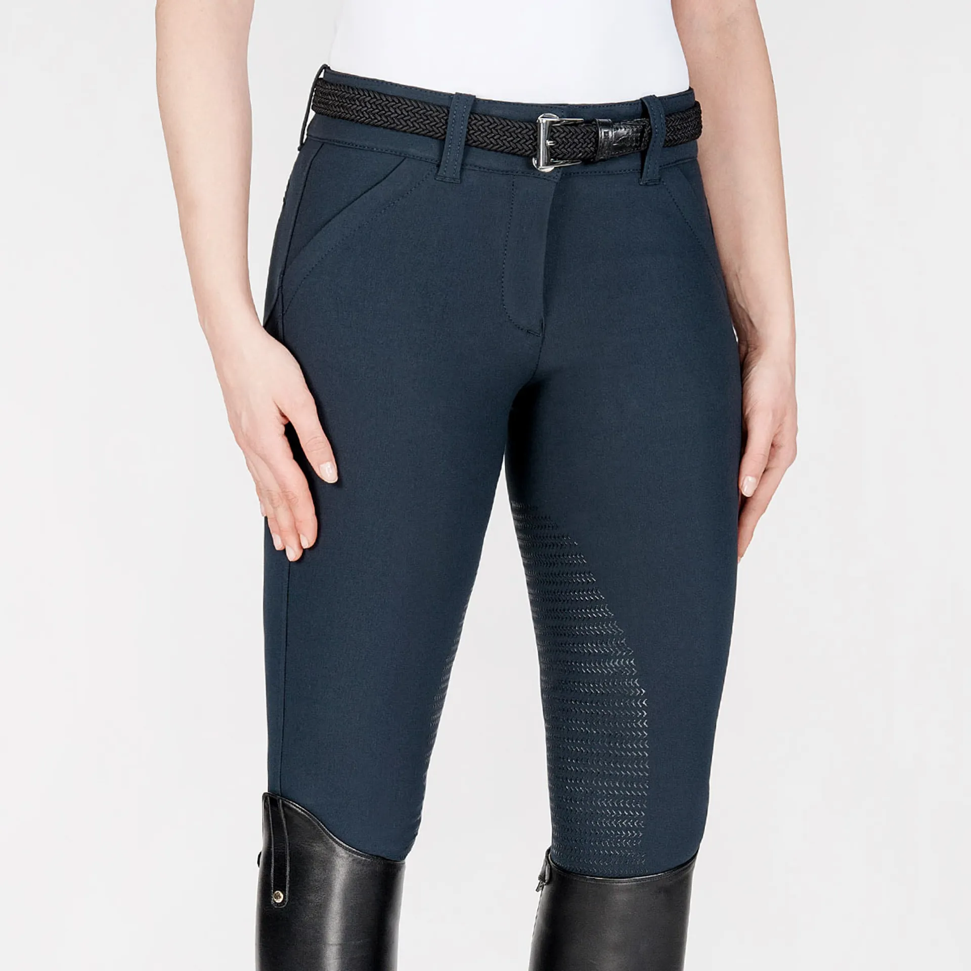 Equiline XShape Half Grip Ladies Breeches Navy