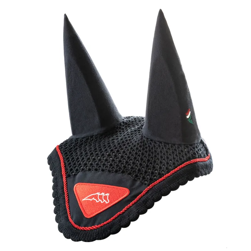 Equiline Nadir Ear Net - Blue/Red-1