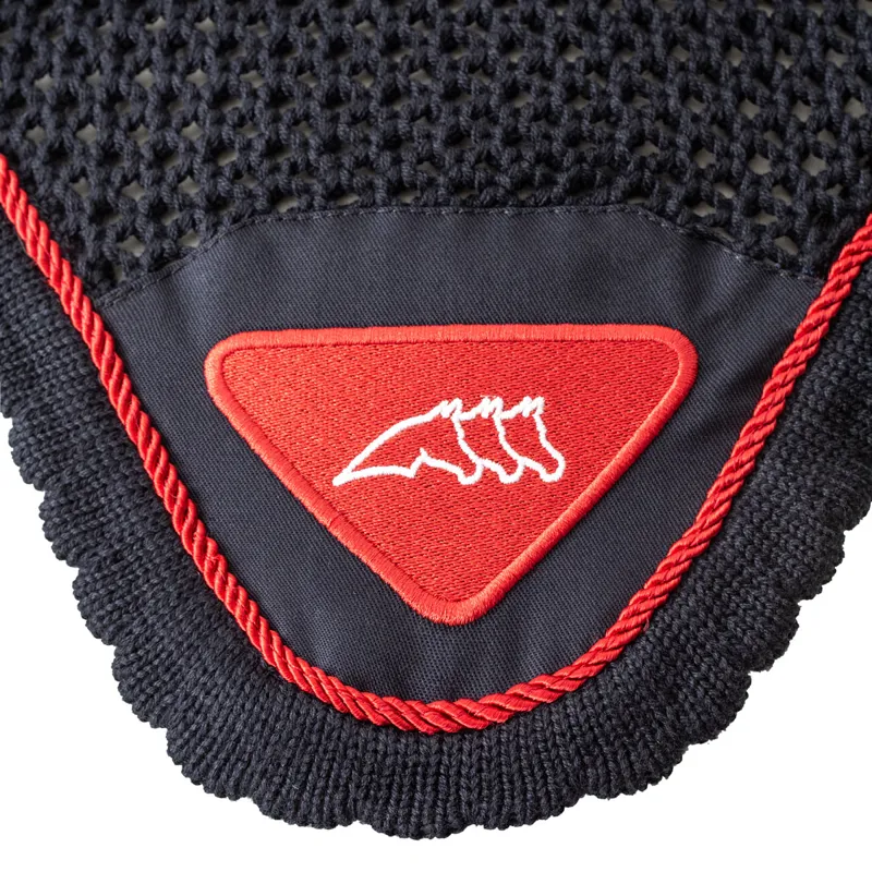 Equiline Nadir Ear Net - Blue/Red-2