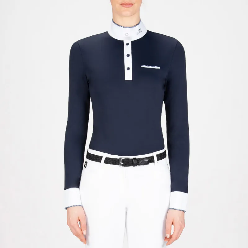 Equiline Gracielle Ladies Long Sleeve Competition Shirt - Blue