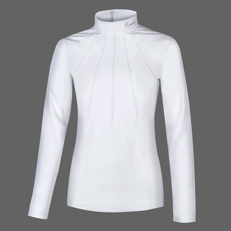Equiline Noemi Ladies Long Sleeved Competition Shirt - White
