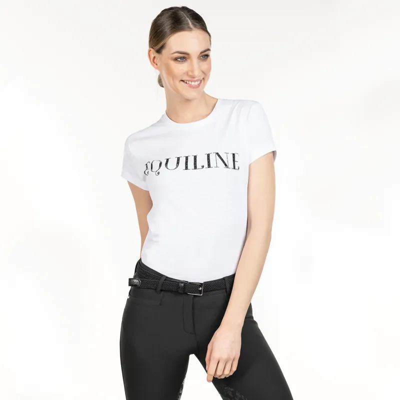 Equiline Angel Ladies T-Shirt - White-2