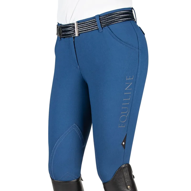 Equiline Boston 18 Knee Patch Ladies Breeches - Crown/Logo