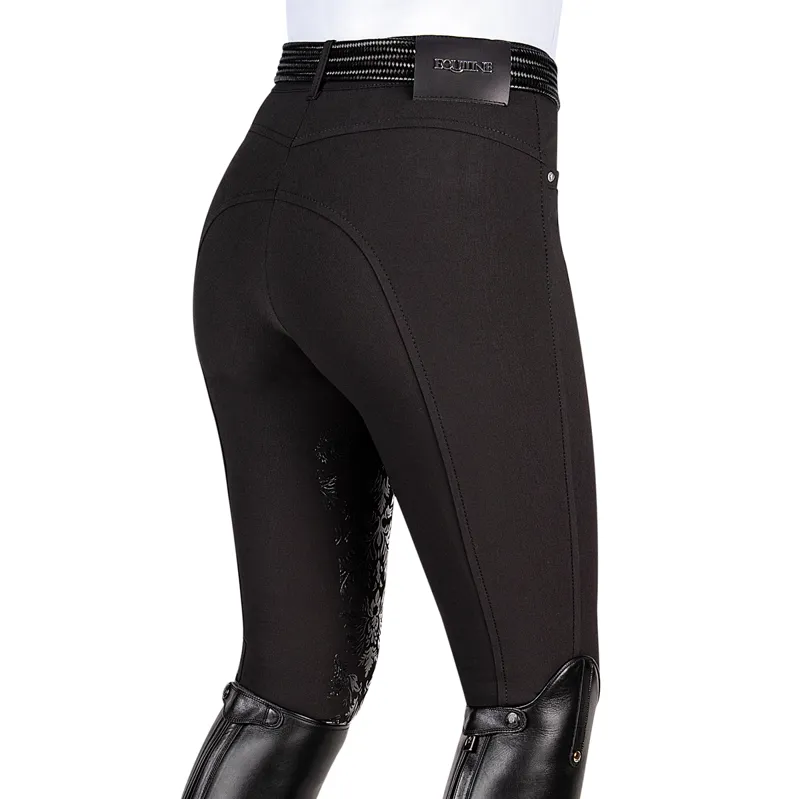 Equiline Bonny Half Grip Ladies Breeches - Black-1