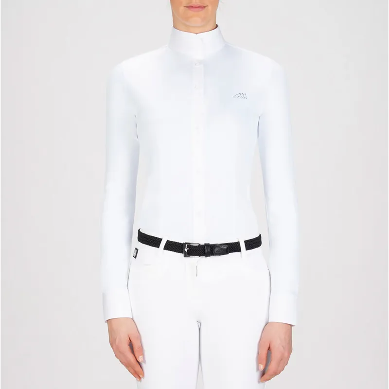 Equiline Victoria Long Sleeve Ladies Show Shirt - White