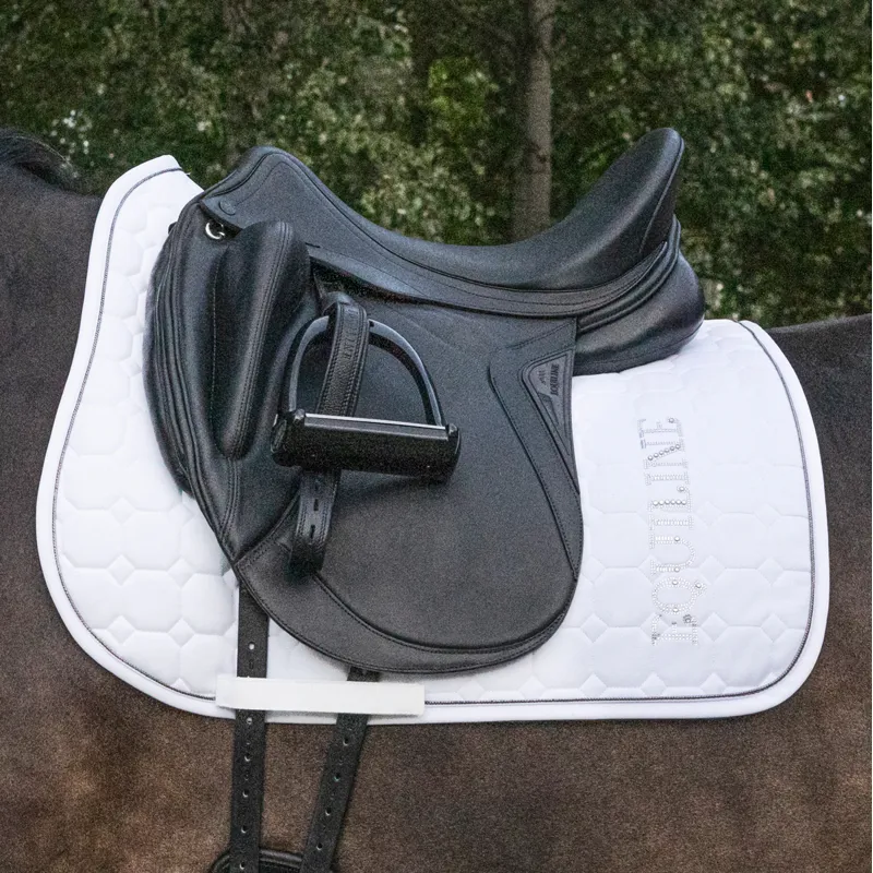 Equiline Guiag Dressage Saddlecloth - White-2