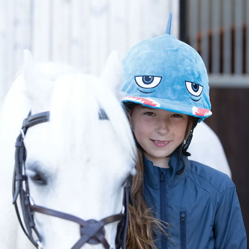 Equetech Animal Hat Silk - Sammy Shark-2