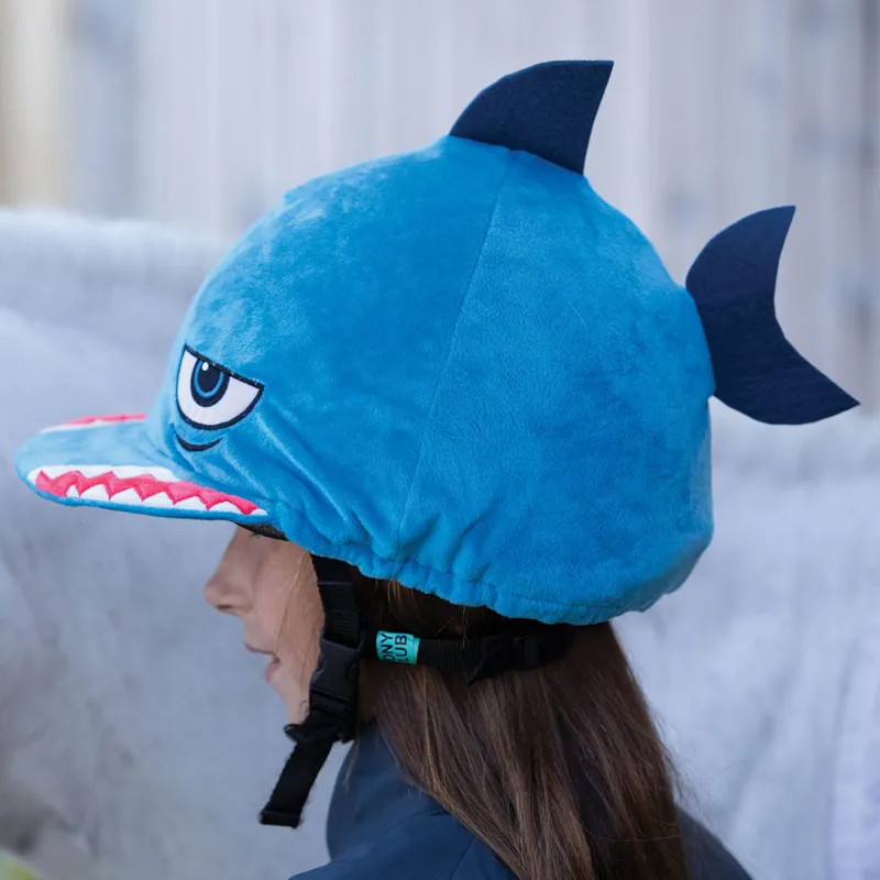 Equetech Animal Hat Silk - Sammy Shark-1