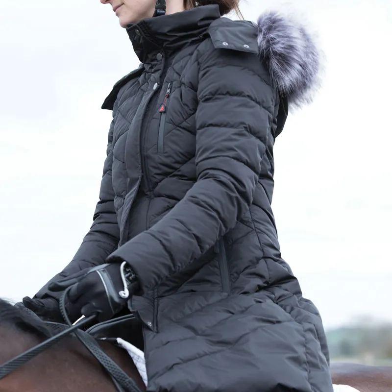 Equetech Inferno Heated Ladies Long Jacket Black