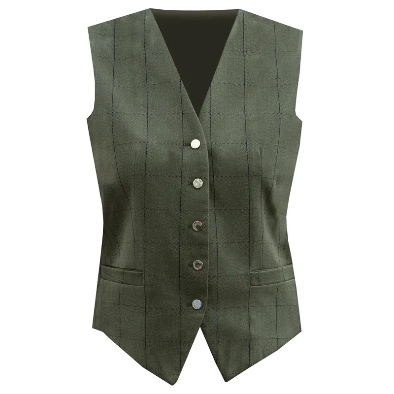 Equetech Bellingham Deluxe Tweed Show Waistcoat - Green