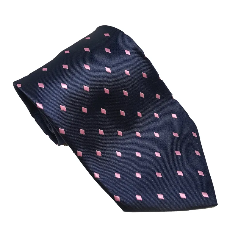 Equetech Diamond Junior Show Tie - Navy/Pink