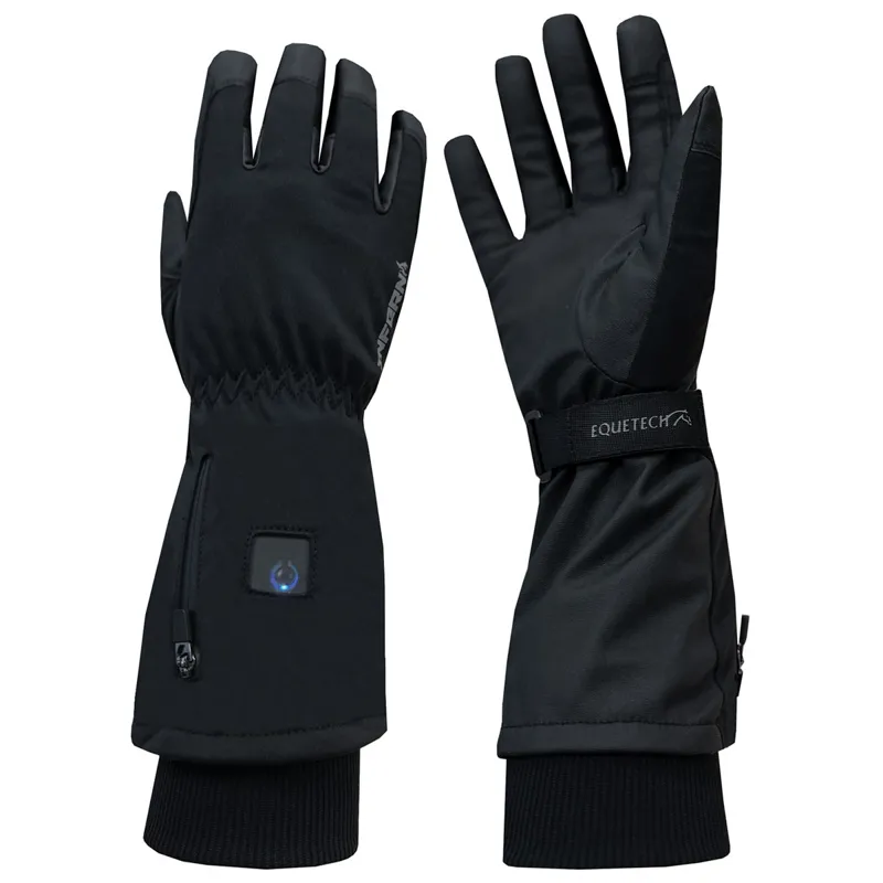 Equetech Inferno Winter Heated Riding Gloves - Black