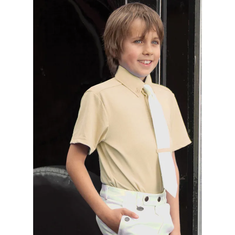 Equetech Hexatec Unisex Childs Show Shirt - Buttermilk Yellow